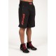 Augustine Old School Shorts - czarno/czerwone szerokie spodenki