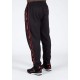 Buffalo Old School Workout Pants - czarno/czerwone luźne spodnie