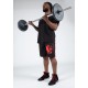 Buffalo Old School Workout Shorts - czarno/czerwone luźne spodenki