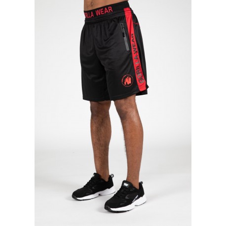 Atlanta Shorts - czarno/czerwone spodenki treningowe
