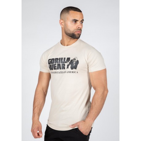 Classic T-shirt - beżowa koszulka męska