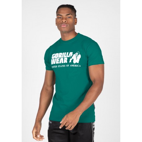 Classic T-shirt - zielona koszulka męska